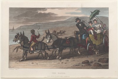 スカボローの詩的なスケッチからの砂、1813年。 作： Thomas Rowlandson, Joseph Constantine Stadler, J. Bluck