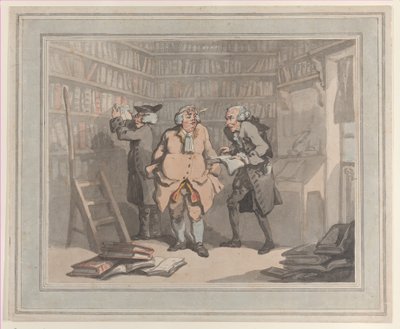 書店および著者、1784 年 9 月 25 日、1784 年 9 月 25 日。 作： Thomas Rowlandson, Samuel Alken