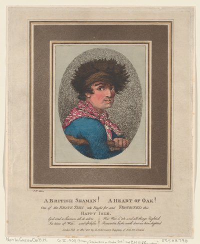 イギリスの船乗り！ オークの心!、1801 年 11 月 15 日、1801 年 11 月 15 日。 作： トーマス・ローランドソン