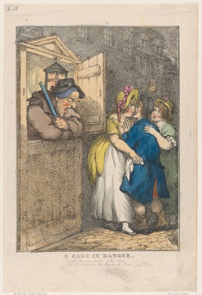 危険にさらされたケーキ、1806 年 4 月 20 日、1806 年 4 月 20 日。 作： Thomas Rowlandson