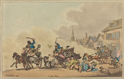 カートレース、1788年。 作： Thomas Rowlandson