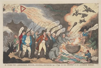 『民主主義の魔力』――書評・分析・批判　1799年1月11日、その支持者たちを困惑させて 作： Thomas Rowlandson