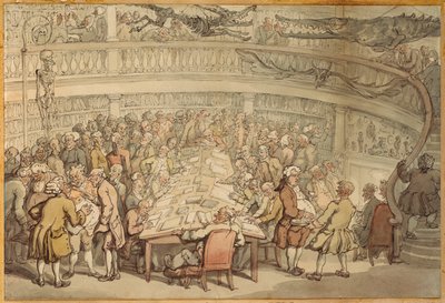 ロンドンのオールドベイリーの「外科医ホール」での会話 作： Thomas Rowlandson