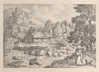 『コーンウォールの風景』所収の「コーンウォールの滝」 作： Thomas Rowlandson