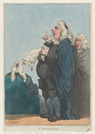 評議員 [sic]、1801 年 1 月 1 日、1801 年 1 月 1 日。 作： Thomas Rowlandson