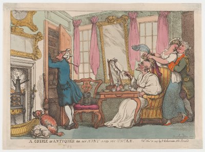 骨董品のカップル、または叔母と叔父、1807 年 11 月 20 日。、1807 年 11 月 20 日。 作： Thomas Rowlandson