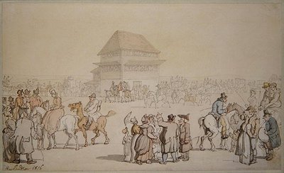 賑やかなレースミーティング 作： Thomas Rowlandson