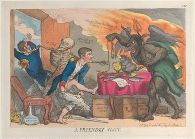 友好的な訪問、1814 年 4 月 16 日、1814 年 4 月 16 日。 作： Thomas Rowlandson