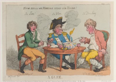 グリー、1808 年 3 月 1 日、1808 年 3 月 1 日。 作： Thomas Rowlandson