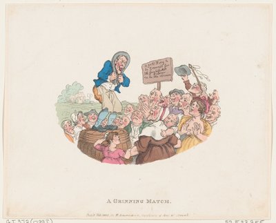 にやにや笑いの試合、1803 年 2 月 1 日、1803 年 2 月 1 日。 作： Thomas Rowlandson