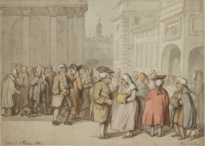 ローマでスケッチされたグループ、1770-1820 作： Thomas Rowlandson