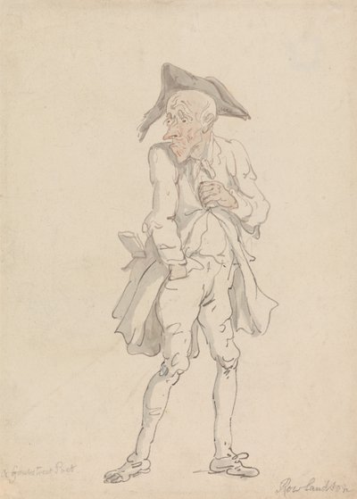 グラブ・ストリートの詩人 作： Thomas Rowlandson