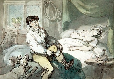 A Huntsman rising (水彩・紙) 作： Thomas Rowlandson