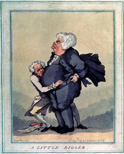 少し大きい、1791年。 作： Thomas Rowlandson