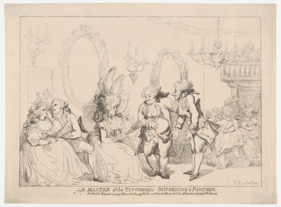 パートナーを紹介する司会者 作： Thomas Rowlandson