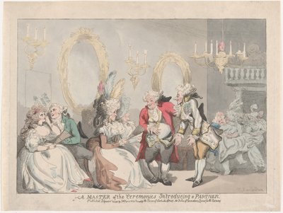 パートナーを紹介するセレモニーのマスター、1795年11月24日。 作： Thomas Rowlandson