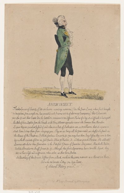 新しい昆虫、1784 年 5 月 12 日、1784 年 5 月 12 日。 作： Thomas Rowlandson