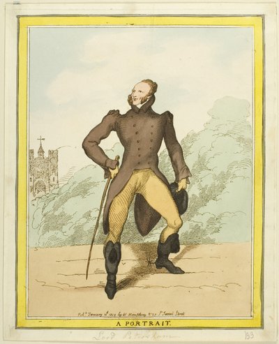 肖像画ピーターシャム卿 作： Thomas Rowlandson