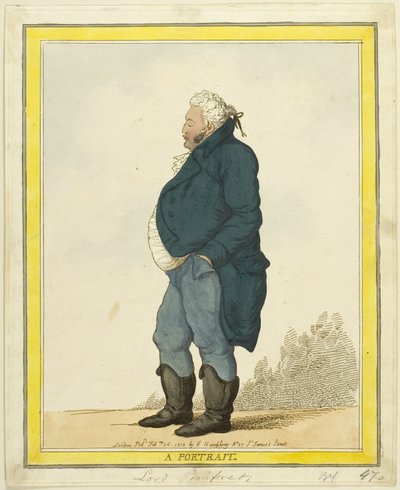 肖像：ポンフレット卿 作： Thomas Rowlandson