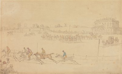 ヨークのネイブスマイアでの競馬 作： Thomas Rowlandson
