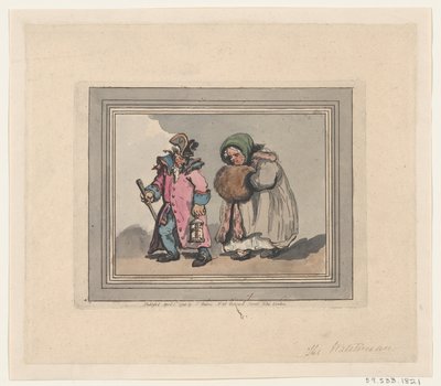 訪問からの帰り、1798 年 4 月 3 日、1798 年 4 月 3 日。 作： Thomas Rowlandson