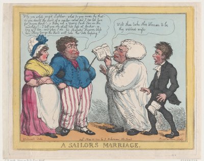 ある船乗りの結婚、1805年5月25日.1805年5月25日. 作： Thomas Rowlandson