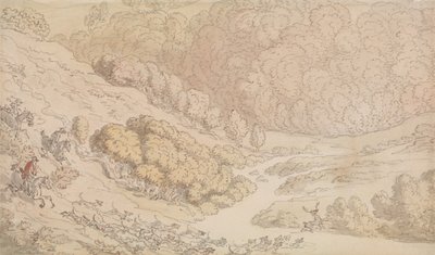 ウェスト・カントリーでの雄鹿狩り 作： Thomas Rowlandson