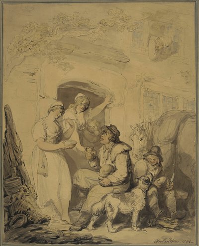 宿での一休み 作： Thomas Rowlandson