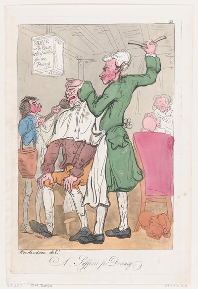 品位の犠牲者、1789 年 6 月 20 日、1789 年 6 月 20 日。 作： Thomas Rowlandson