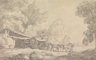 木製の荷車 作： Thomas Rowlandson