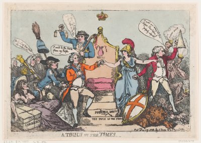 タイムズに触れる、1788 年 12 月 29 日、1788 年 12 月 29 日。 作： Thomas Rowlandson