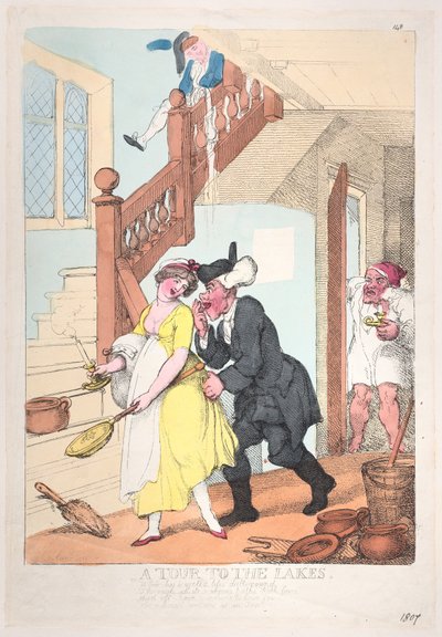 湖へのツアー、1807 年 10 月、1807 年 10 月。 作： Thomas Rowlandson