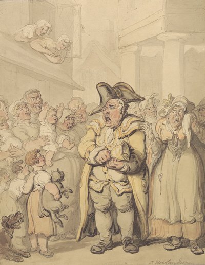 タウンクライヤー 作： Thomas Rowlandson