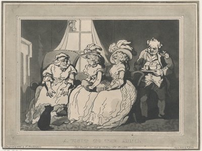 叔母への訪問、1794 年 12 月 20 日、1794 年 12 月 20 日。 作： Thomas Rowlandson