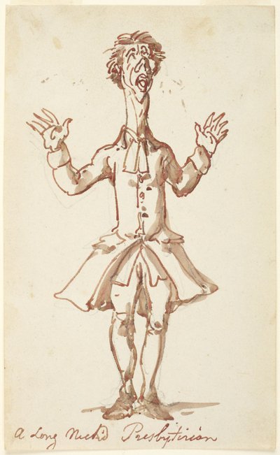 首の長い長老派教徒 作： Thomas Rowlandson