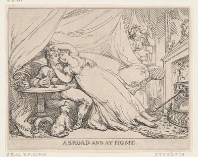 海外と国内、1807 年 2 月 28 日、1807 年 2 月 28 日。 作： Thomas Rowlandson