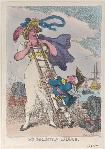 宿泊はしご、1811 年 9 月 1 日、1811 年 9 月 1 日。 作： Thomas Rowlandson