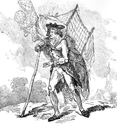 エルボーズまたはThe Itinerant Aeronaut、1786に出航するエアロステーション 作： Thomas Rowlandson