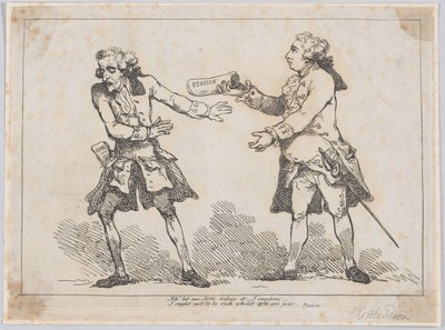 ああ、父よ、それを断らせてください...、ピーター・ピンダー著ピーターの年金より、Esq., 1787., 1787. 作： Thomas Rowlandson