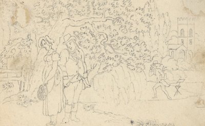 アルバムの描画 作： Thomas Rowlandson