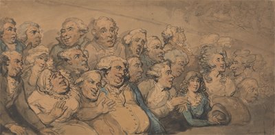 ドリューリー・レーン劇場での観劇 作： Thomas Rowlandson