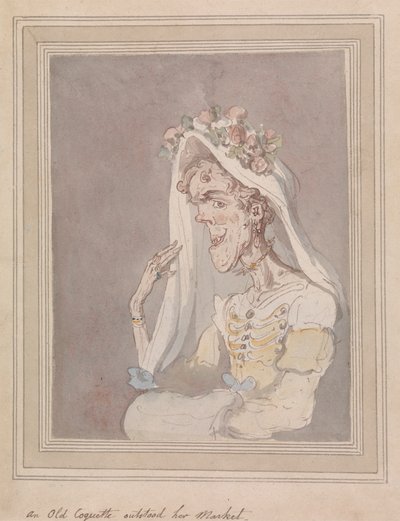 古いコケットは彼女の市場を凌駕しました 作： Thomas Rowlandson