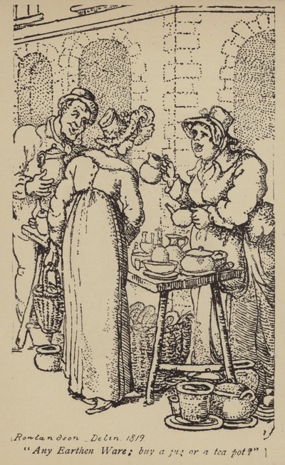 土器;水差しやティーポットを購入しますか？ 作： Thomas Rowlandson