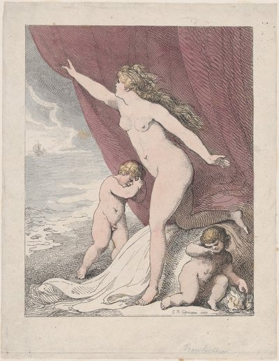 テセウスに見捨てられたアリアドネ, 1790-99., 1790-99. 作： Thomas Rowlandson