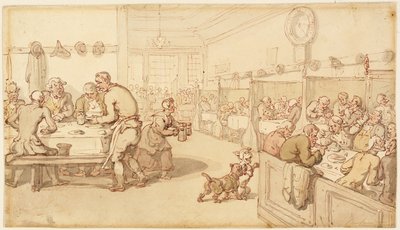 英国の古い食堂で 作： Thomas Rowlandson