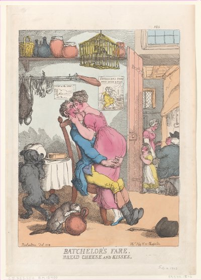 学士号、パン、チーズ、キス、1813 年 2 月 10 日、1813 年 2 月 10 日。 作： Thomas Rowlandson