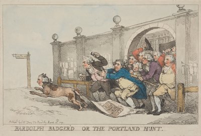 『バードルフ・バジャー』、あるいは『ポートランド・ハント』 作： Thomas Rowlandson