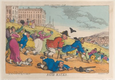 バース レース、1810 年 11 月 20 日、1810 年 11 月 20 日。 作： Thomas Rowlandson