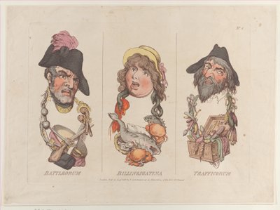 Battleorum、Billingsgatina、Trafforum、1800 年 8 月 15 日、1800 年 8 月 15 日。 作： Thomas Rowlandson