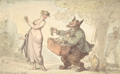 美女と野獣」 18～19世紀 作： Thomas Rowlandson.